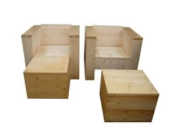 Steigerhouten Hocker