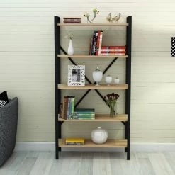 DKK Boekenkast Athena 5 Rafli Geniş Metal KitaplikDen Groen Zwart -Meubelserie Winkel 061c413406e5e561ec2560a0be62a6d3953d5e8106df5c7fa6464fb8e2de5ee1