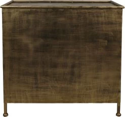 Vitrinekast Fletcher - Antique Gold - Metaal/glas - 93x42x90 Cm -Meubelserie Winkel 1200x1127