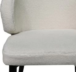 Eetkamerstoel Yuna - Creme - Teddy/metaal - Set Van 2 -Meubelserie Winkel 1200x1138