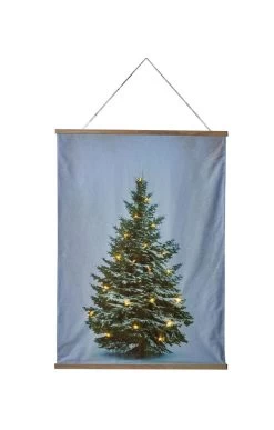 Fluweel Doek Kerstboom 90x120 Cm Met 20 LED
