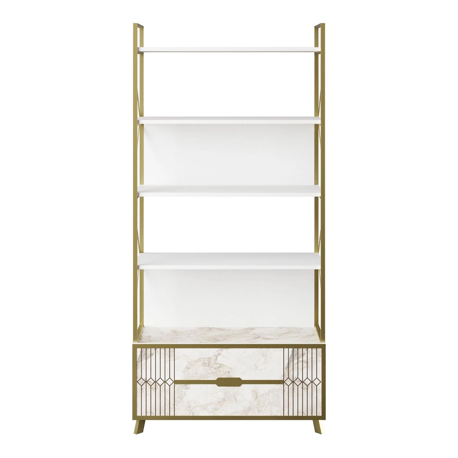 DKK Boekenkast Frida Wit 9 DKK Boekenkast Frida Wit - Afbeelding 7