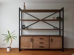 Boekenkast Industrieel Met Lades Marel