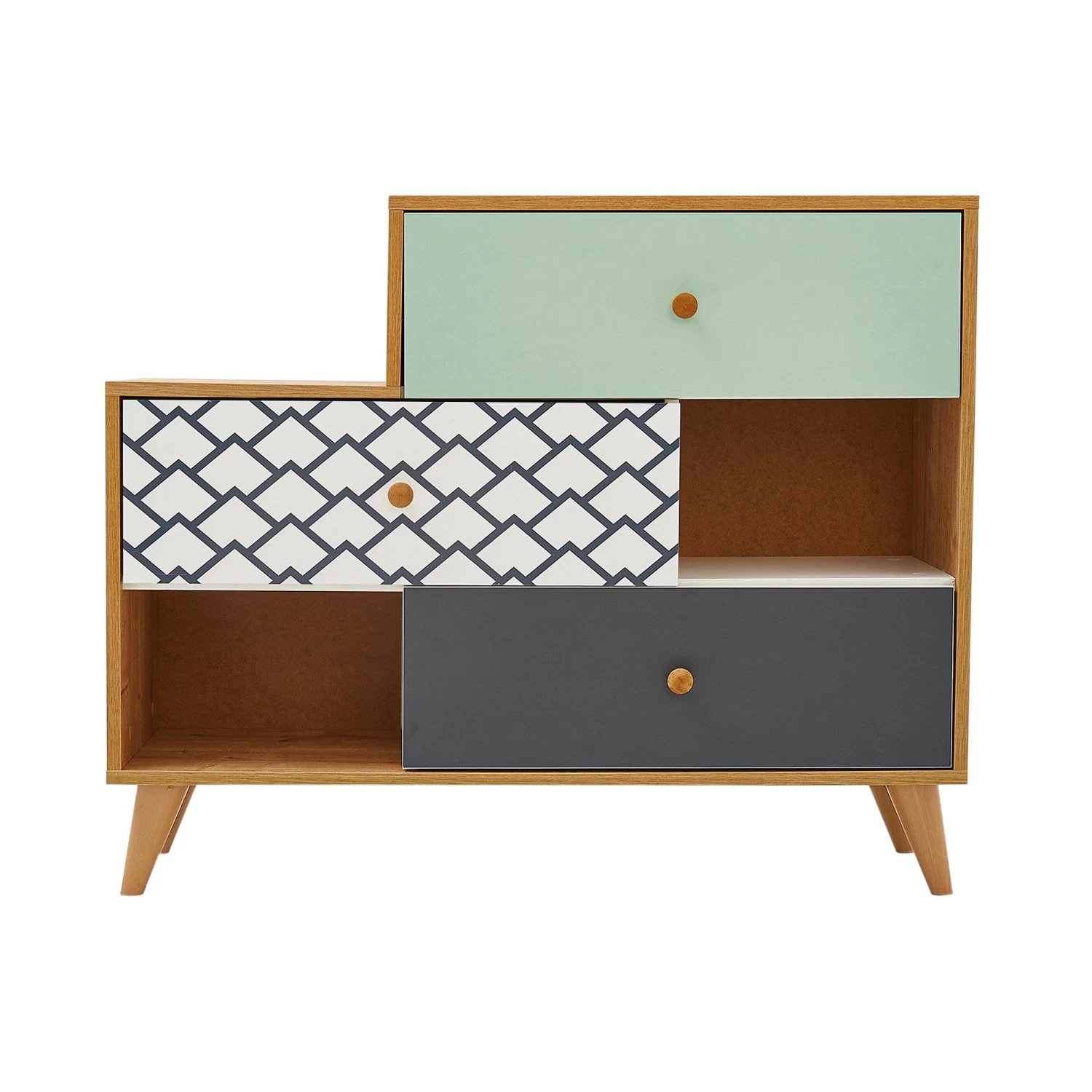 DKK Dressoir Fantasia Rafli Multicolor 4 DKK Dressoir Fantasia Rafli Multicolor - Afbeelding 2