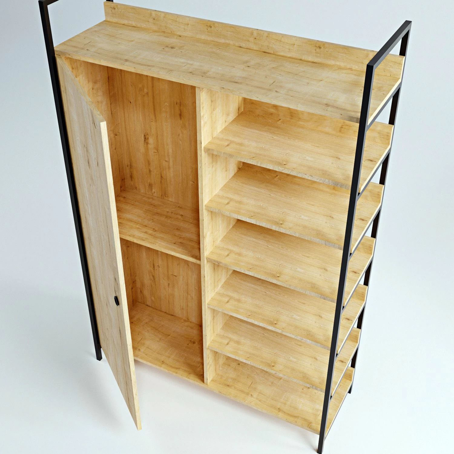 DKK Kledingkast Rüzgar Trend Gardirop L613 Eiken 5 DKK Kledingkast Rüzgar Trend Gardirop L613 Eiken - Afbeelding 3