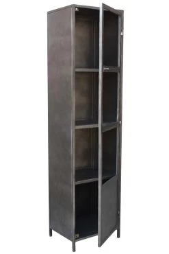 Industriële Kast Smal 1 Deur Met Glas -Meubelserie Winkel 397e107a308c2dc73e77d498d760c9ec1728cbe0e27b10651c3608102266d27e