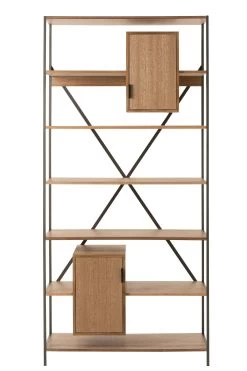 Rek 2 Kastjes Hout/Metaal Naturel -Meubelserie Winkel 4002d82f7ffa310f8ced35b20e4a2831eb506bc65ccc070b3800abe750ab72a5