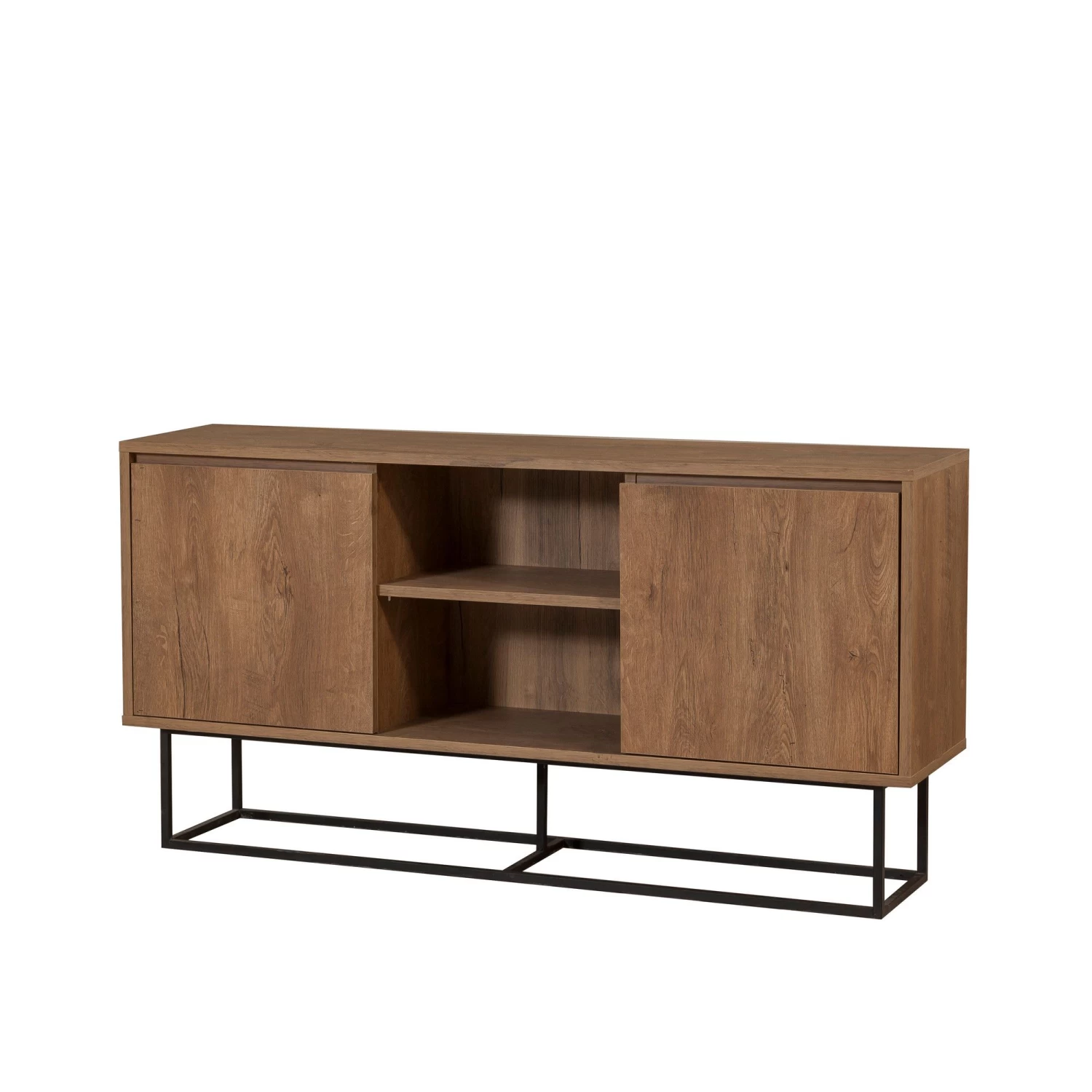 DKK Dressoir Zela Walnoot Zwart 5 DKK Dressoir Zela Walnoot Zwart - Afbeelding 3