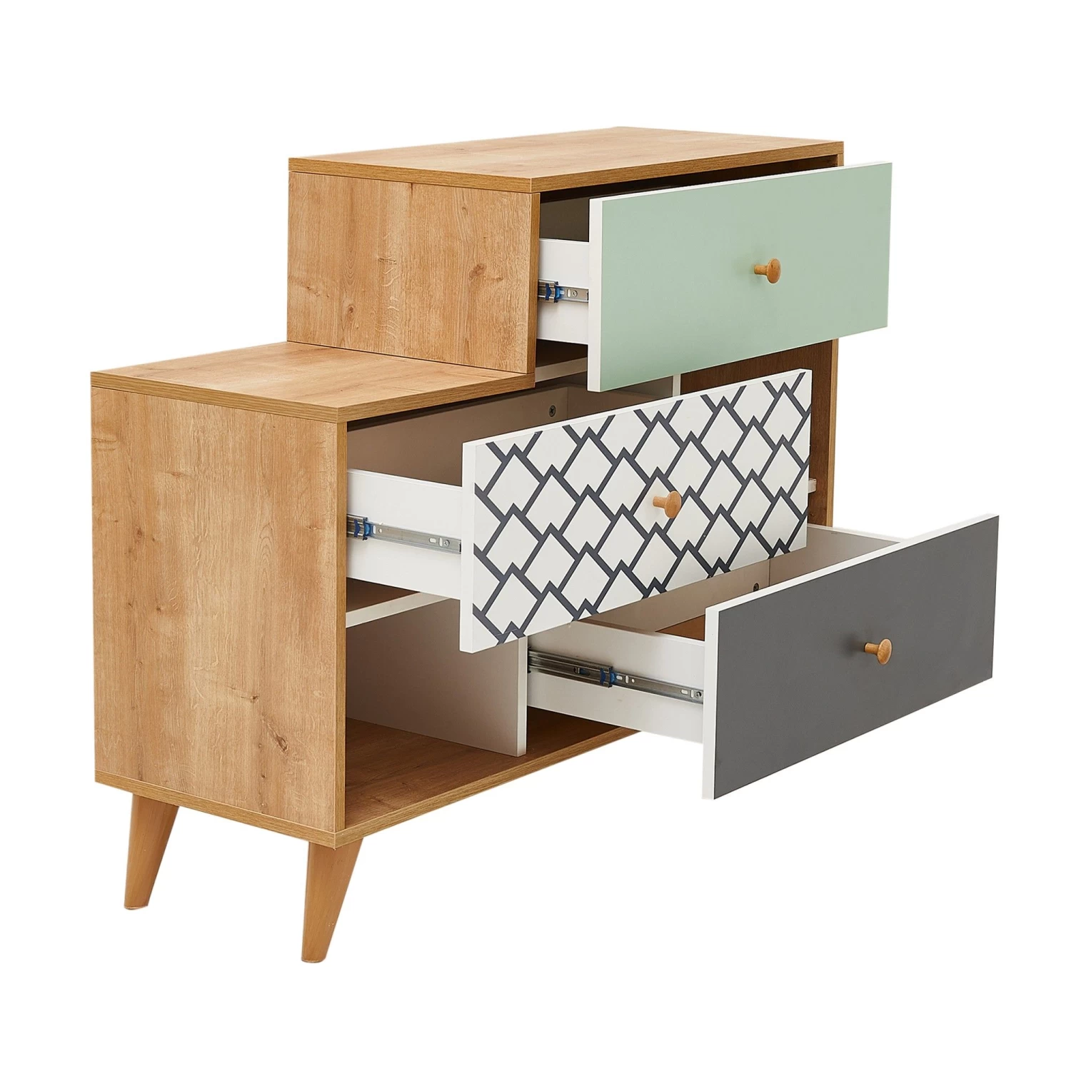 DKK Dressoir Fantasia Rafli Multicolor 6 DKK Dressoir Fantasia Rafli Multicolor - Afbeelding 4