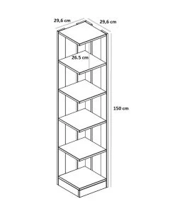 DKK Boekenkast Bamboe Antraciet 17 DKK Boekenkast Bamboe Antraciet -Meubelserie Winkel 550arn1621 7