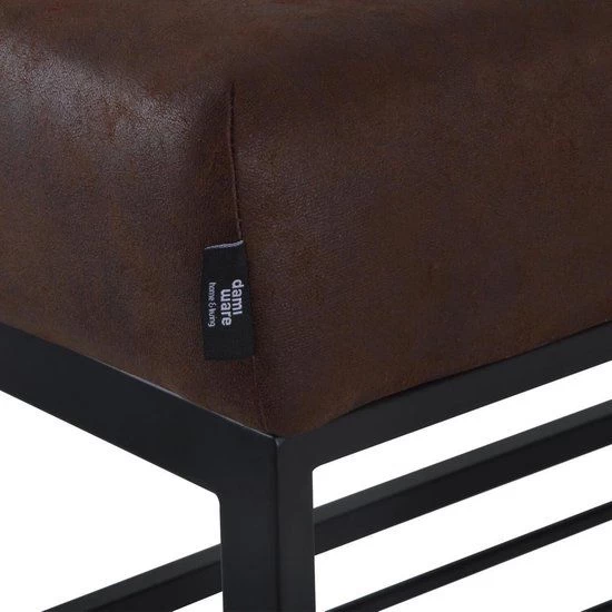 Schoenenrek Met Bankje Lederlook Industrieel 80 X 30 Cm 5 Schoenenrek Met Bankje Lederlook Industrieel 80 X 30 Cm - Afbeelding 3