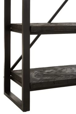 Rek Burg Mango Hout Met Visgraat Motief 140x45x 183 Cm 16 Rek Burg Mango Hout Met Visgraat Motief 140x45x 183 Cm -Meubelserie Winkel 5651 57