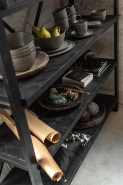 Rek Burg Mango Hout Met Visgraat Motief 140x45x 183 Cm 13 Rek Burg Mango Hout Met Visgraat Motief 140x45x 183 Cm -Meubelserie Winkel 5651 b3