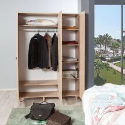 DKK Kledingkast MODE-220 Sonoma Eiken -Meubelserie Winkel 5910f063e06cfe632c6e2b3be522ca9f1bd9bf603c8b11793c98f7eb6380723a