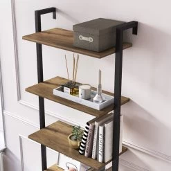 DKK Boekenkast MaglianaWalnoot Zwart -Meubelserie Winkel 598mnm1508 3