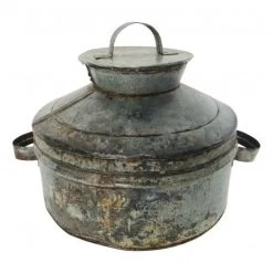 Industrieel Ijzeren Opberger Met Losse Deksel