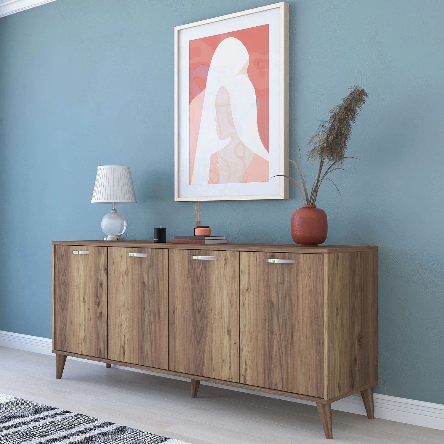 DKK Dressoir GD103 - 1859 Walnoot 3 DKK Dressoir GD103 - 1859 Walnoot