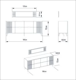 DKK Dressoir Frida Wit -Meubelserie Winkel 7dfef0a51a7427fea5ab94ca353dad91f9b1109b8643c05ef915fef5c048e2c9
