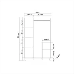 DKK Kledingkast Hedera 1 Den Groen Antraciet -Meubelserie Winkel 8306ee7688cb964bb35c0491ba81258f17f709640997769000a1437b563a5870