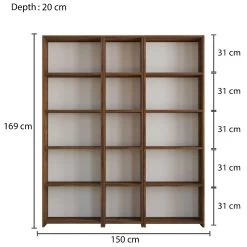 DKK Boekenkast R9 - 1450 Walnoot -Meubelserie Winkel 893ran4706 5