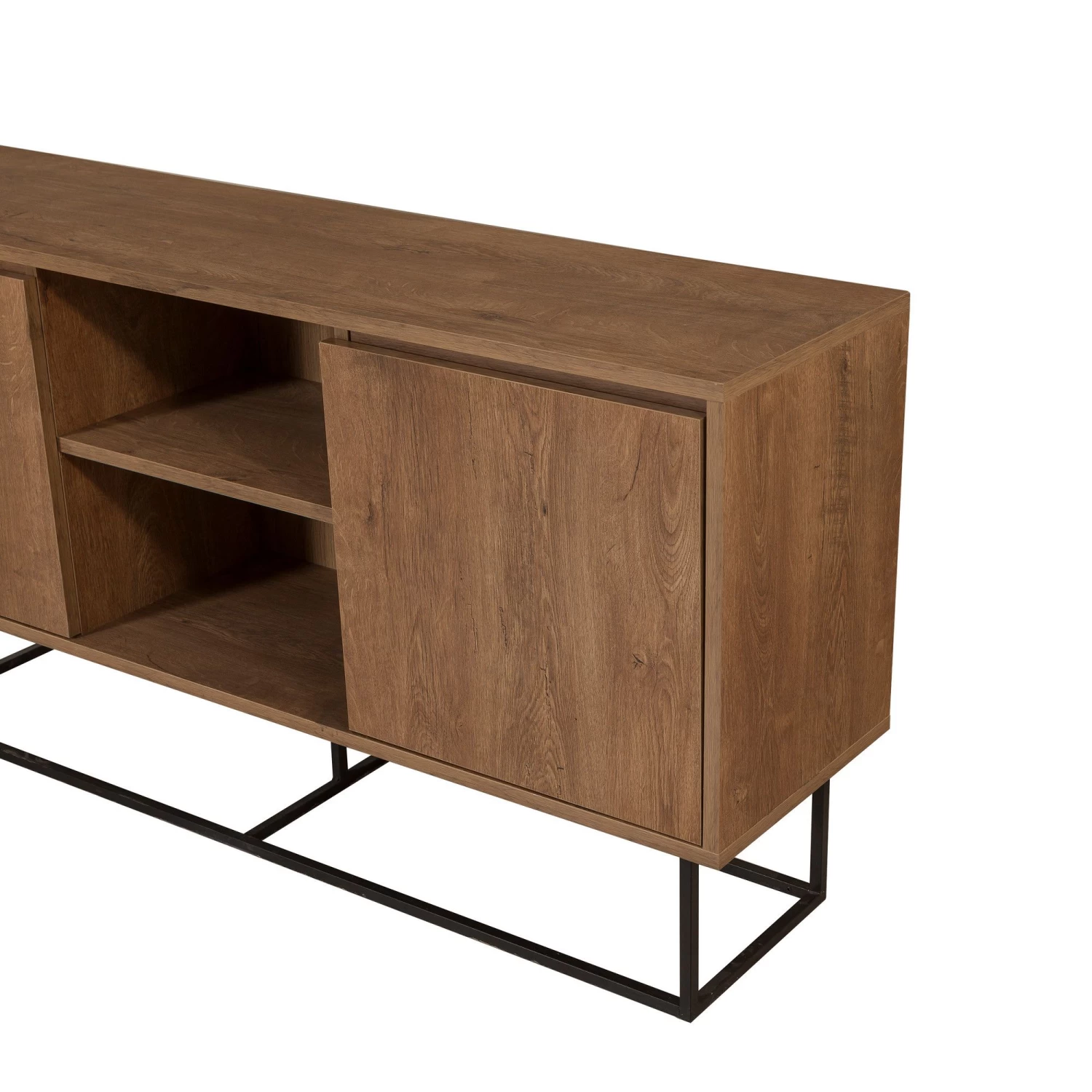 DKK Dressoir Zela Walnoot Zwart 7 DKK Dressoir Zela Walnoot Zwart - Afbeelding 5
