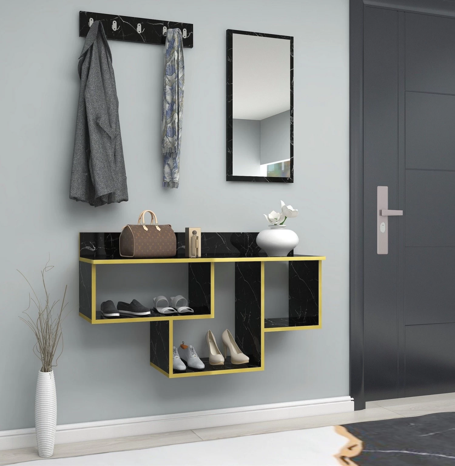 DKK Dressoir Bella Marmer Goud Band 3 DKK Dressoir Bella Marmer Goud Band