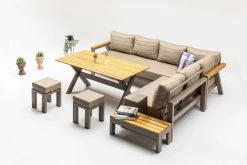 DKK Garden Lounge Set Daisy V2Cappuccino