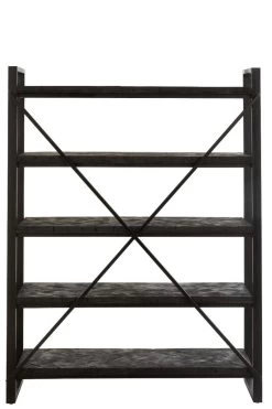 Rek Burg Mango Hout Met Visgraat Motief 140x45x 183 Cm 17 Rek Burg Mango Hout Met Visgraat Motief 140x45x 183 Cm -Meubelserie Winkel 9999