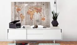 Afbeelding Op Kurk - Wooden Stories [Cork Map] -Meubelserie Winkel MNL Pinnwand323 MP 2