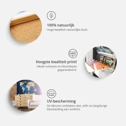 Afbeelding Op Kurk - Wooden Mosaic [Cork Map] -Meubelserie Winkel MNL Pinnwand329 MP 3