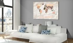 Afbeelding Op Kurk - Stony Oceans [Cork Map] -Meubelserie Winkel MNL Pinnwand407 MP 2