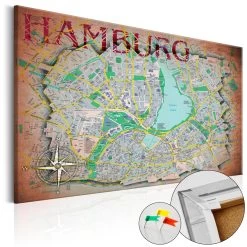 Afbeelding Op Kurk - Hamburg [Cork Map]
