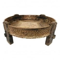 Chakki Antieke Houten Bijzettafel