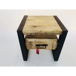 Nachtkastje 1 Lade Mangohout -Meubelserie Winkel a323db72ddf074a61bc87bb40cea5786f1abaedb48719f344b25c2393c92d479