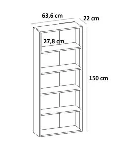 DKK Boekenkast Paris Walnoot -Meubelserie Winkel a73f951182d92c2bcb77bfdb55ff1ac3660db5df59e9269ac6cb7867f93772dd