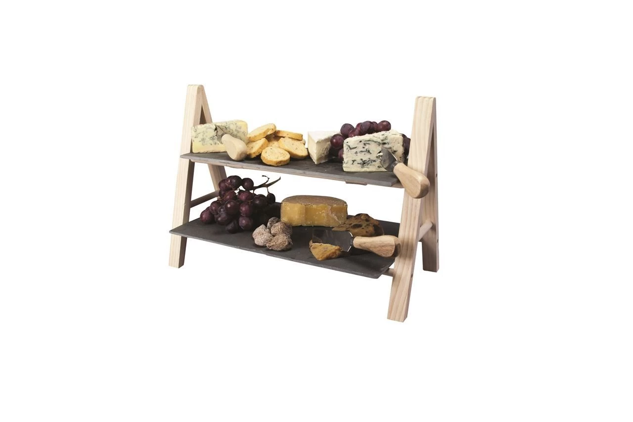 Etagere 2 Laags Hout En Leistein 3 Etagere 2 Laags Hout En Leistein