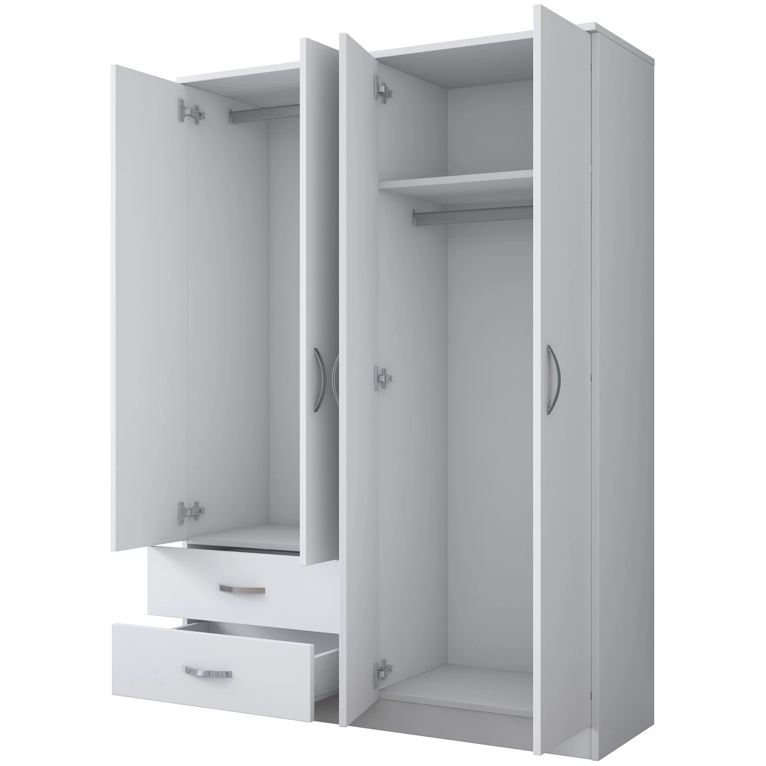 DKK Kledingkast BA101 - 1853 Wit 12 DKK Kledingkast BA101 - 1853 Wit - Afbeelding 10