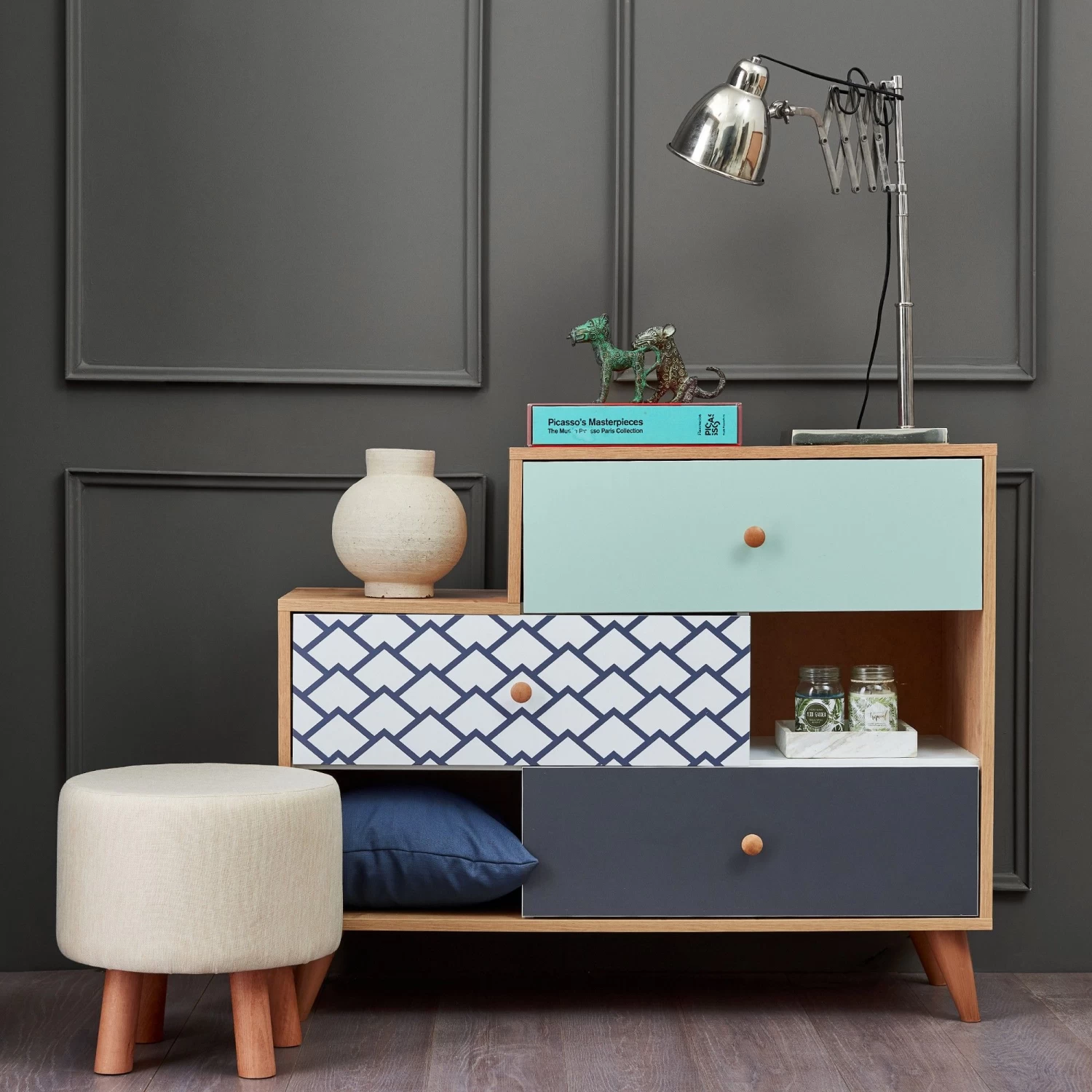 DKK Dressoir Fantasia Rafli Multicolor 3 DKK Dressoir Fantasia Rafli Multicolor