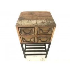 Nachtkastje Met 4 Oude Steenmallen -Meubelserie Winkel bedside bricks 35381