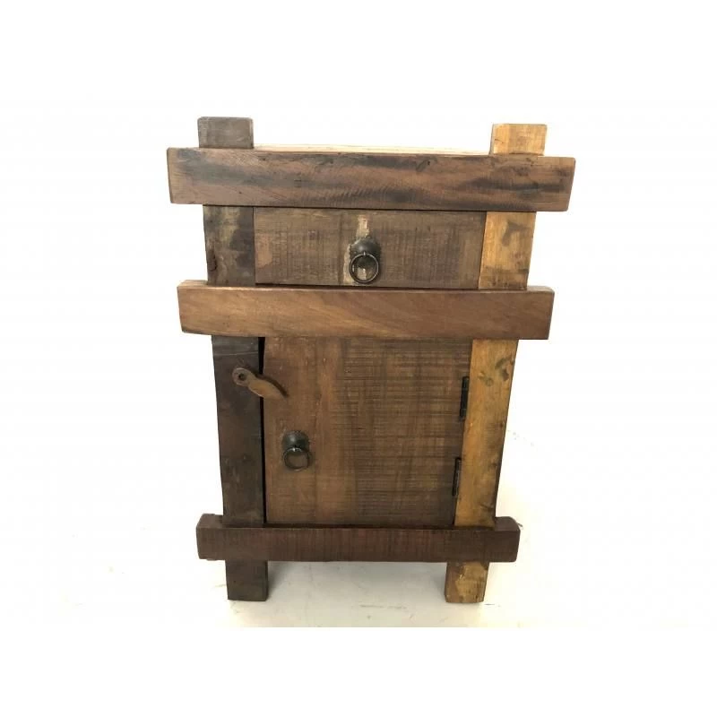 Nachtkastje Oud Mangohout 3 Nachtkastje Oud Mangohout