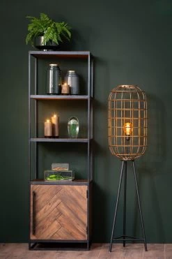 Boekenkast Half Open 55x40x180 Cm CHISA Hout Bruin-zwart -Meubelserie Winkel befc3acac271b9cd5fbe676591daae3b59e5bc3f17c25258d93e030b138d84b2