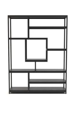 Boekenkast 200x40x150 Cm Zwart 7 Boekenkast 200x40x150 Cm Zwart -Meubelserie Winkel boookshelf black 150x40x200 0000