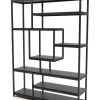 Boekenkast 200x40x150 Cm Zwart -Meubelserie Winkel boookshelf black 150x40x200 0030