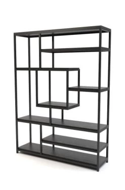 Boekenkast 200x40x150 Cm Zwart