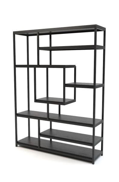 Boekenkast 200x40x150 Cm Zwart 3 Boekenkast 200x40x150 Cm Zwart