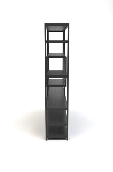 Boekenkast 200x40x200 Cm Zwart 4 Boekenkast 200x40x200 Cm Zwart - Afbeelding 2