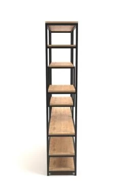 Boekenkast Industrieel Mangohout Kast 200x35x200 Cm Naturel -Meubelserie Winkel boookshelf natural 150x40x200 0090 1