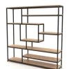 Boekenkast Industrieel Mangohout Kast 200x35x200 Cm Naturel 2 Boekenkast Industrieel Mangohout Kast 200x35x200 Cm Naturel -Meubelserie Winkel boookshelf natural 200x40x200 0030