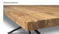 Oud Eiken Tafel A Hout Met Onderbalk -Meubelserie Winkel borstelschuur223 2