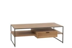 Salontafel 1 Lade Hout/Metaal Naturel